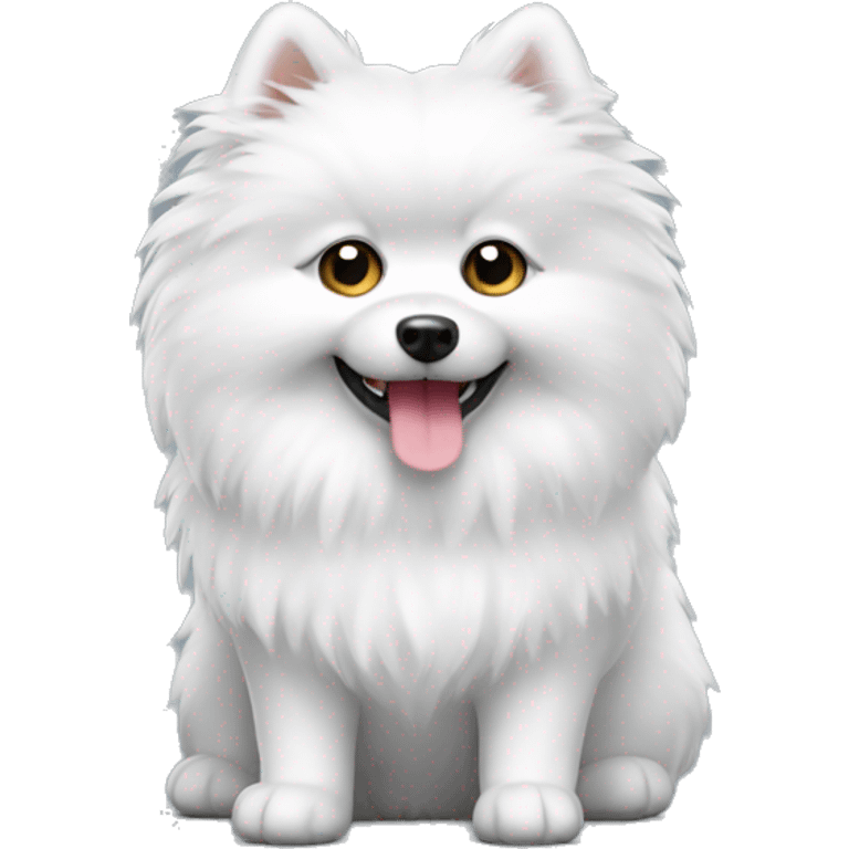 Small white plush spitz emoji