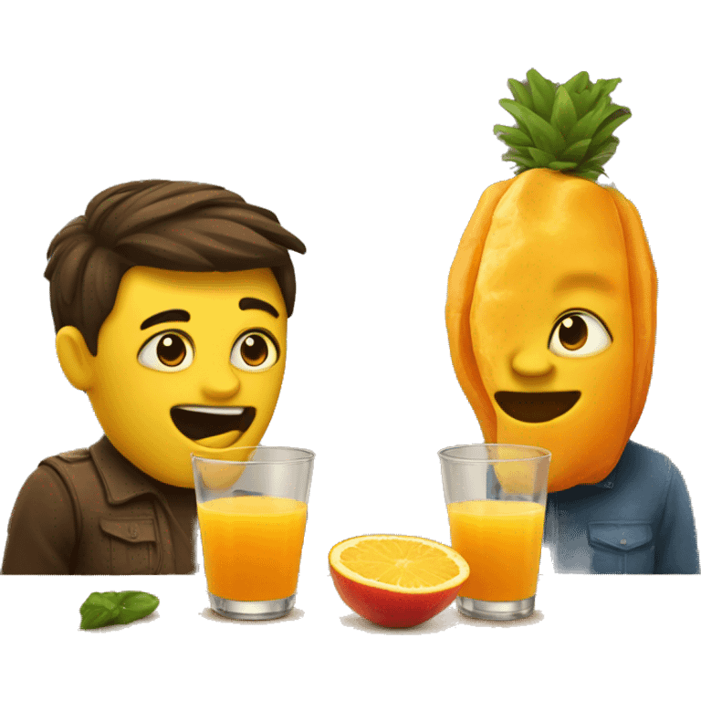 Tostad and juice emoji