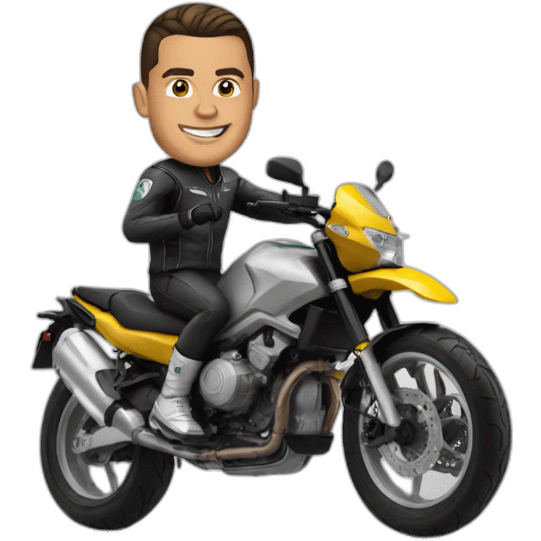 Ronaldo sur une moto emoji