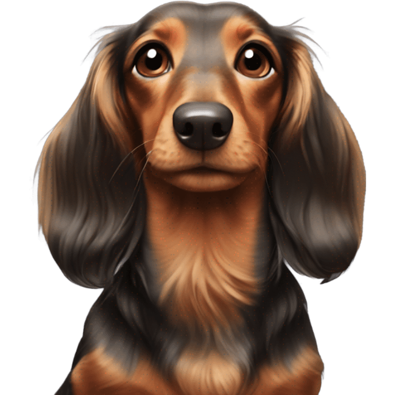 long haired dachshund ￼ emoji