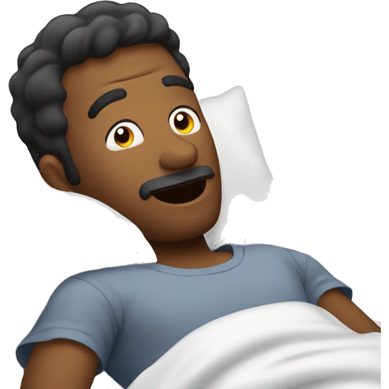 man laying in bed emoji