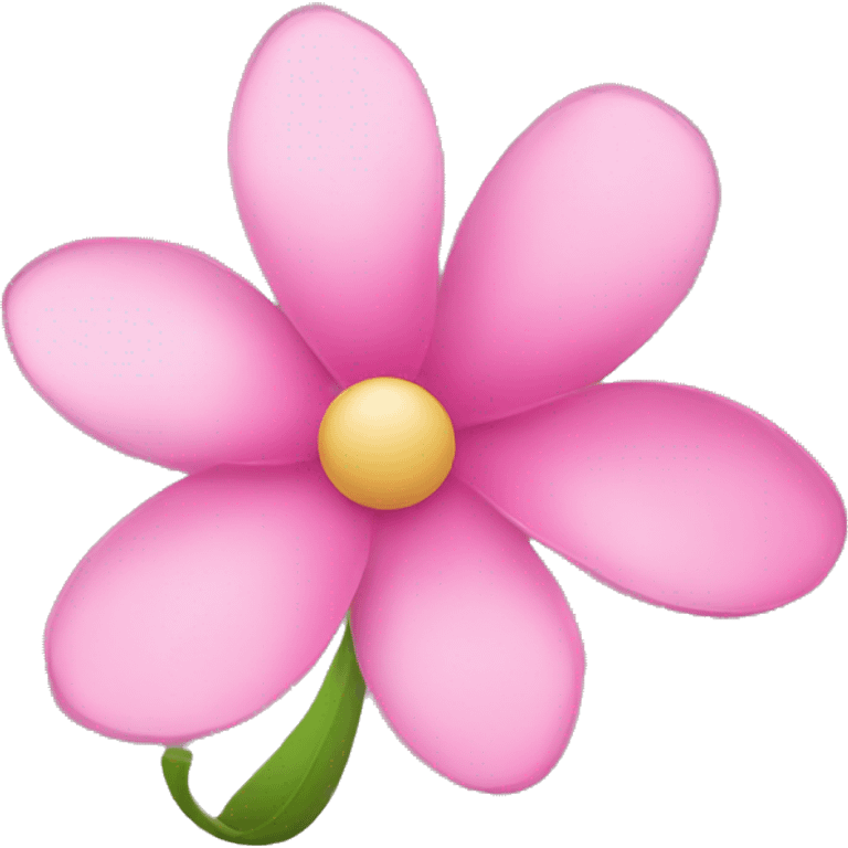 simple pink flower left curve with petals emoji