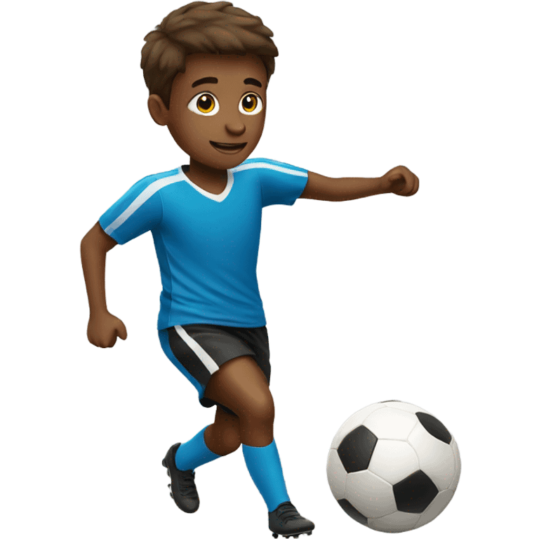 Boy playing soccer  emoji