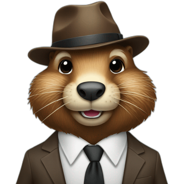 Beaver in suit emoji