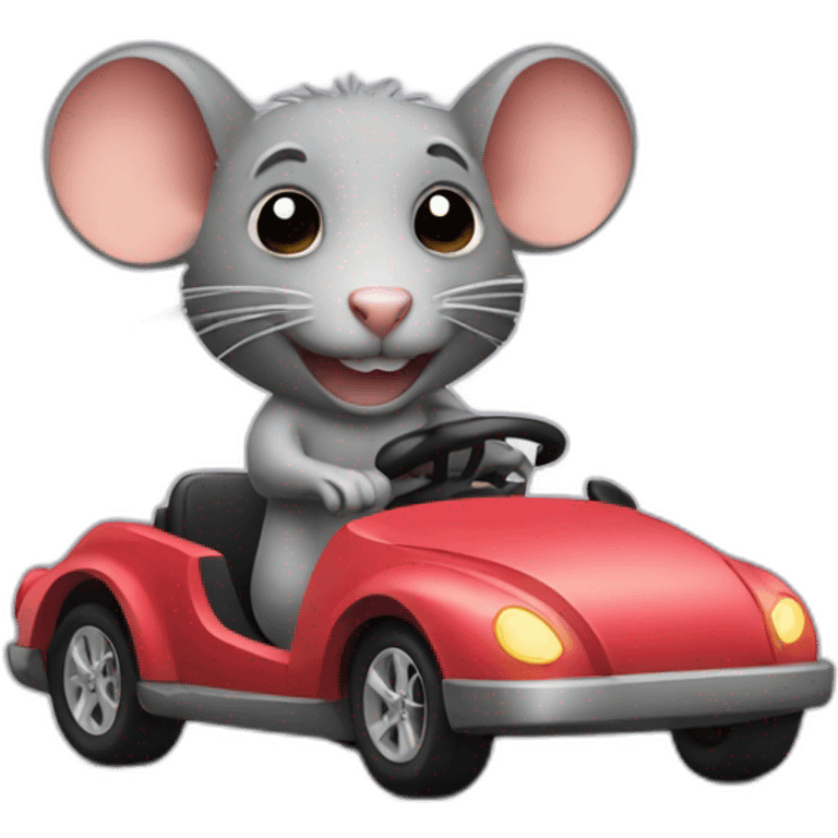 rat driving car emoji