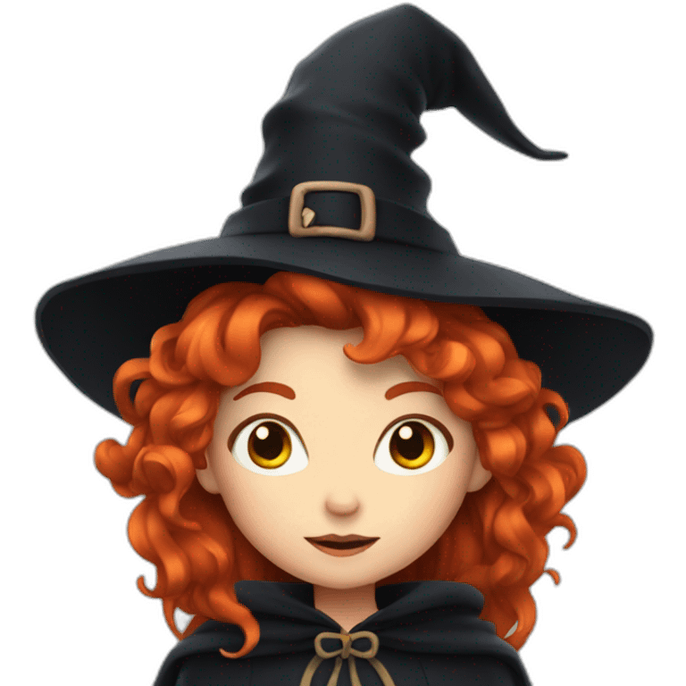 red-haired witch girl emoji