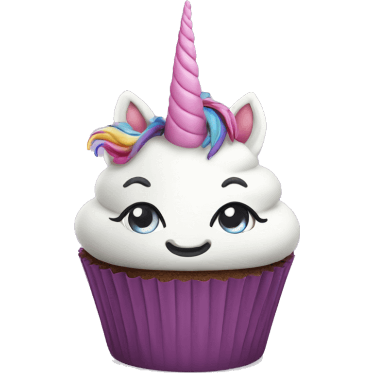 Unicorn cupcake  emoji