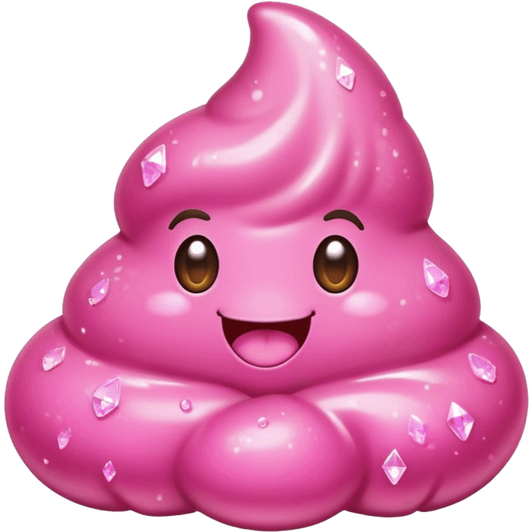 pink sparkle cute poo emoji