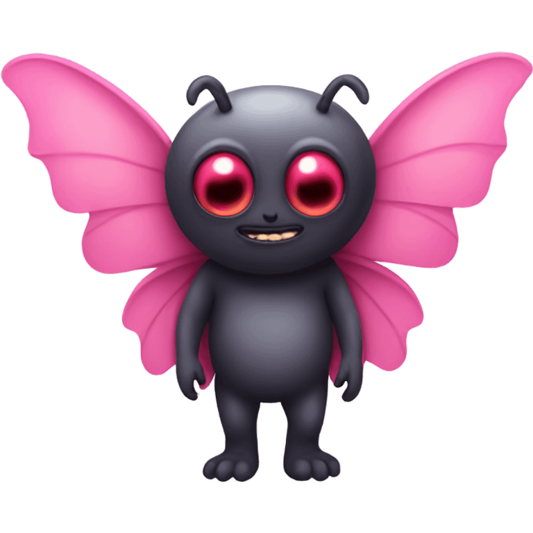 Cute pink mothman emoji