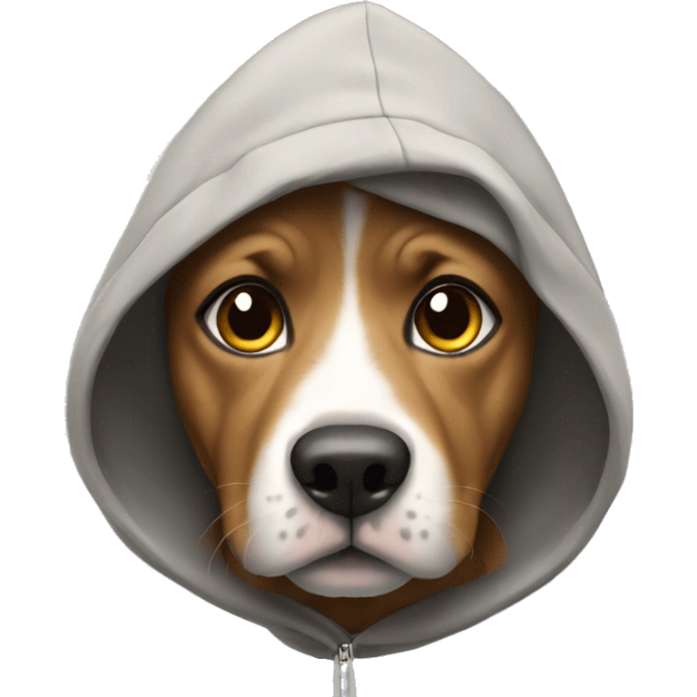 Dog wearing a hoodie emoji