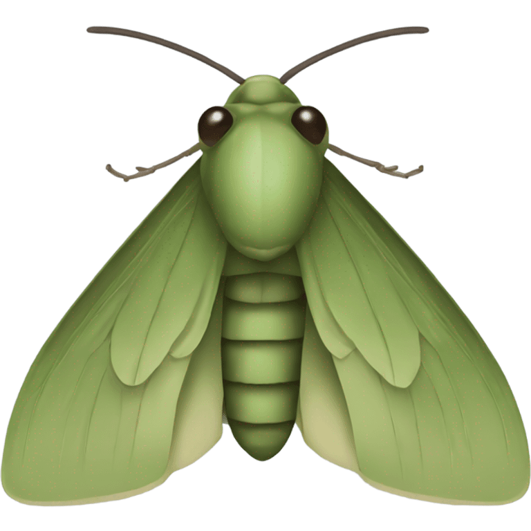 Olive green moth emoji