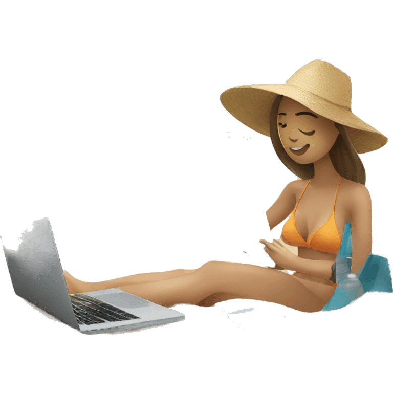 digital-nomad-working-on-the-beach emoji