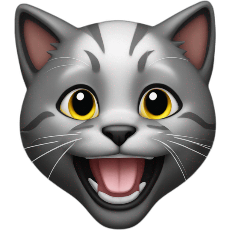 cat black and grin eas emoji