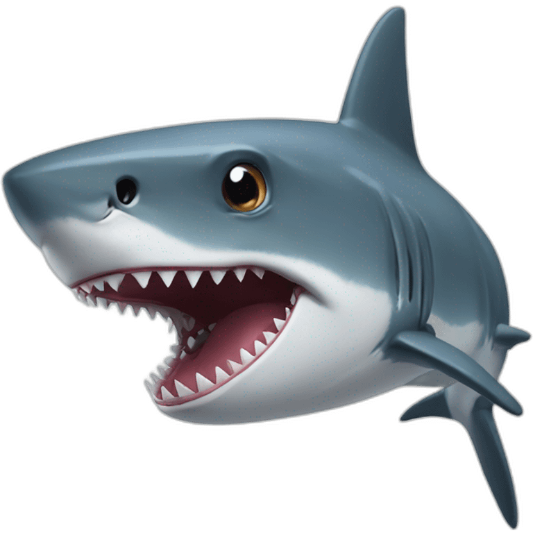 A shark mixed with a dinosaur emoji