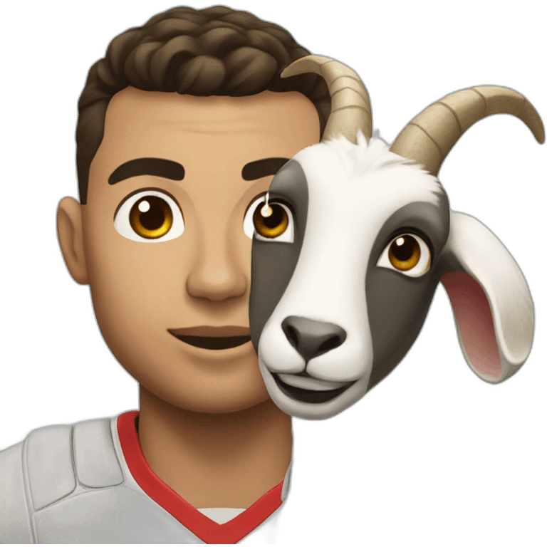 Ronaldo with a goat emoji