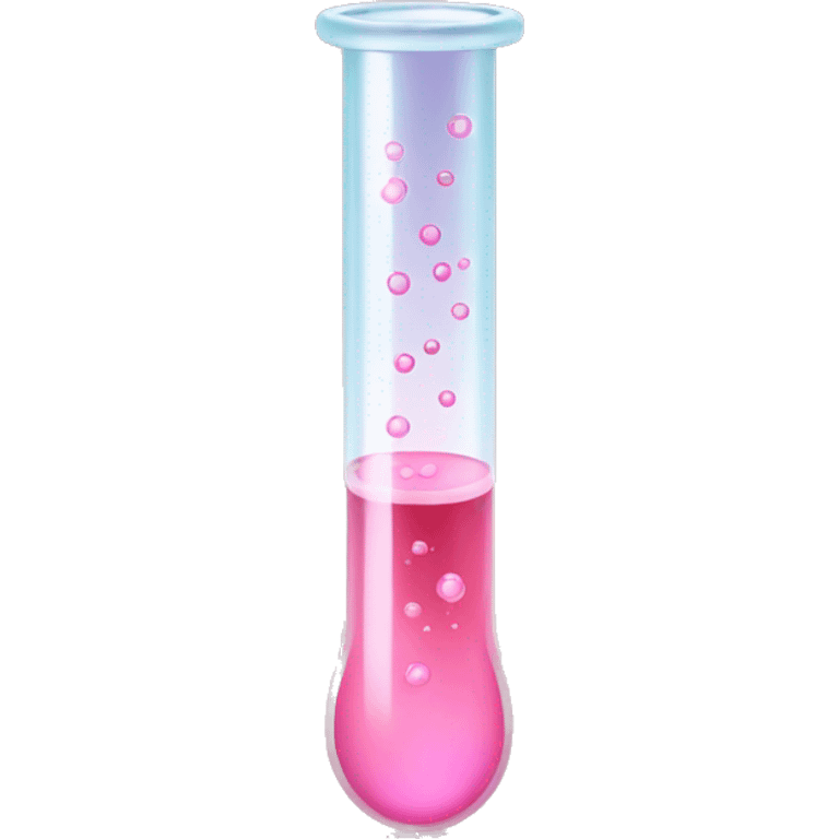 Test tube filled by light pink liquid emoji