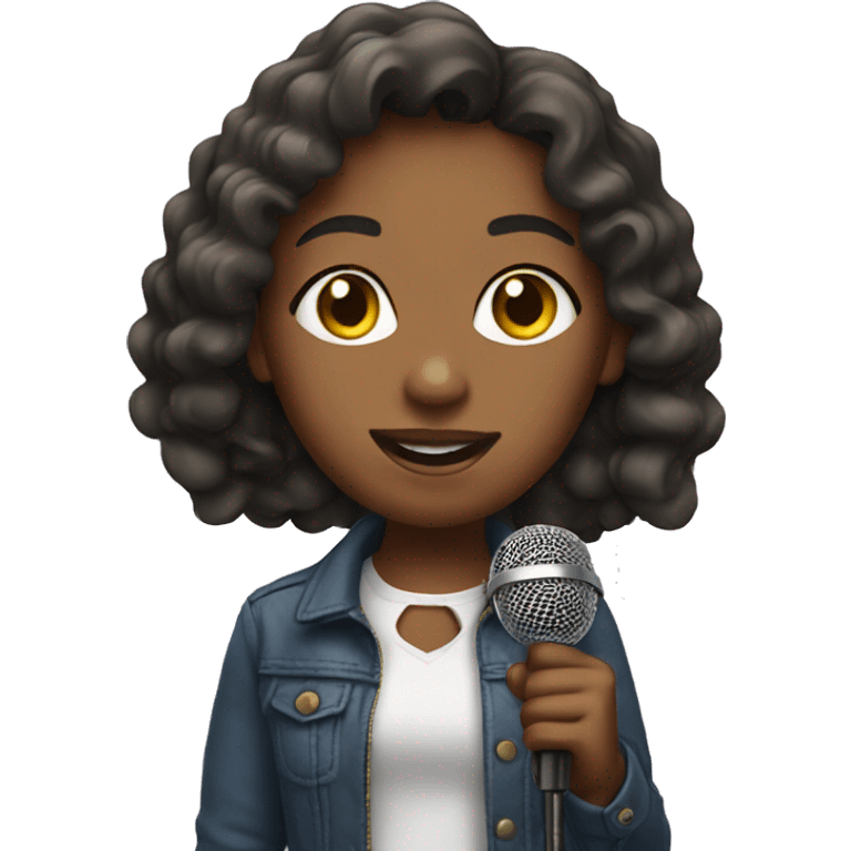 Girl with microphone  emoji