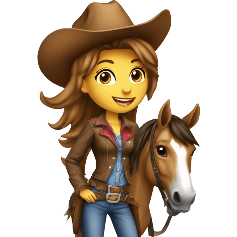 Cowgirl on horse indepedence day USA emoji