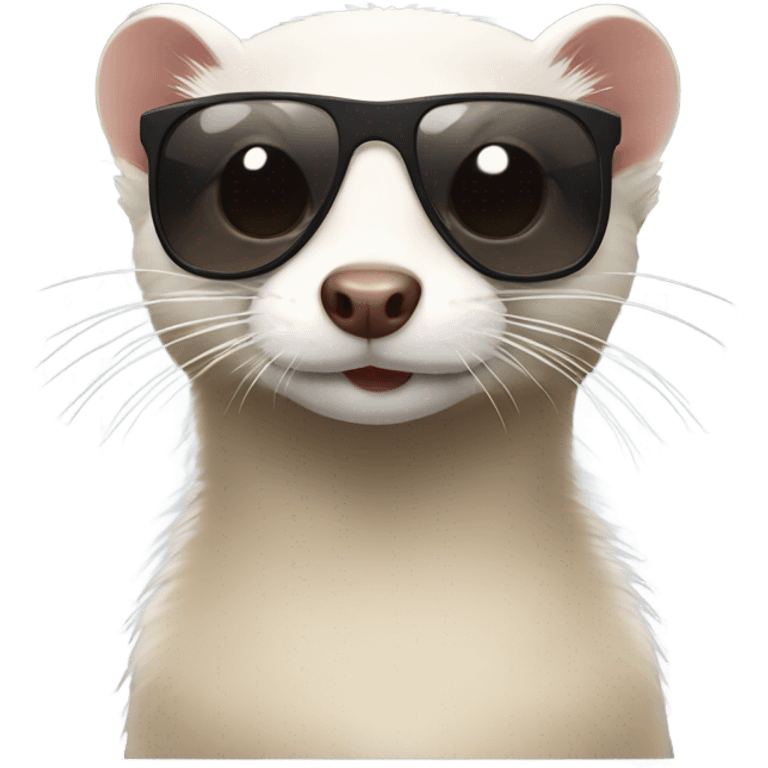 Ferret with sunglasses  emoji