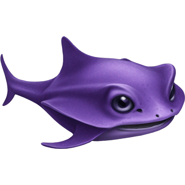 Realistic purple stingray  emoji