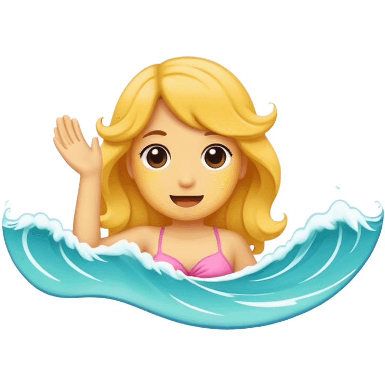 cute beach wave emoji