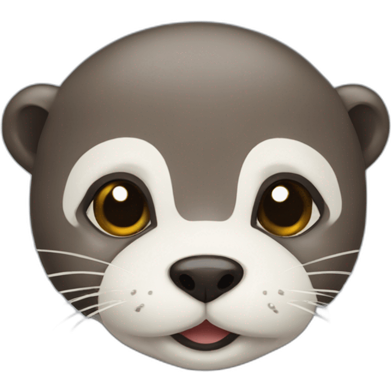 blue and white fured otter emoji