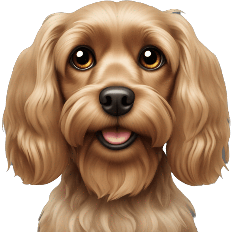 Yorkie Cocker Spaniel Mix dog black brown emoji