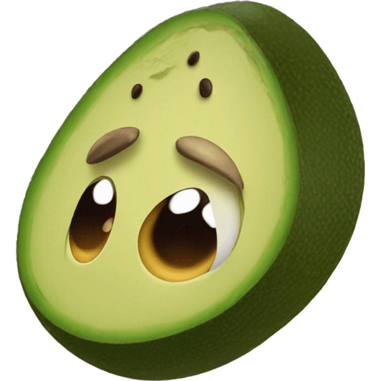 avocado with cute eyes emoji