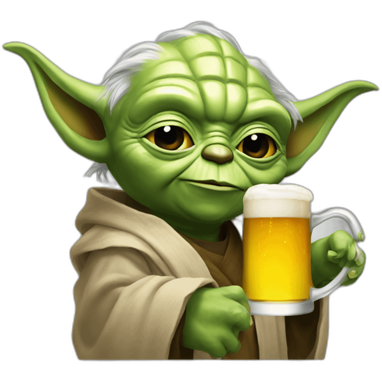 Yoda-drink-beer emoji