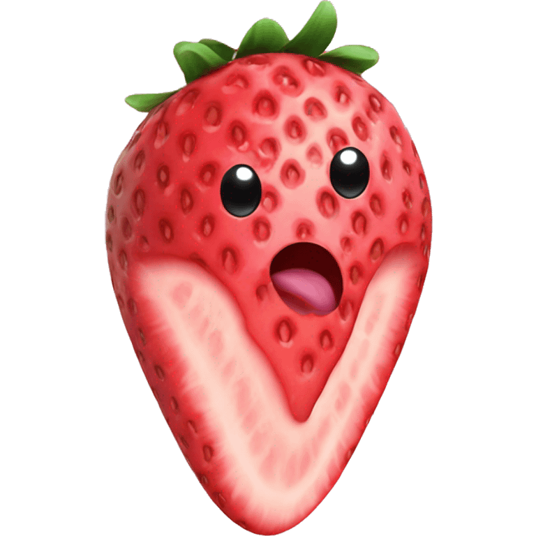 pink strawberry emoji