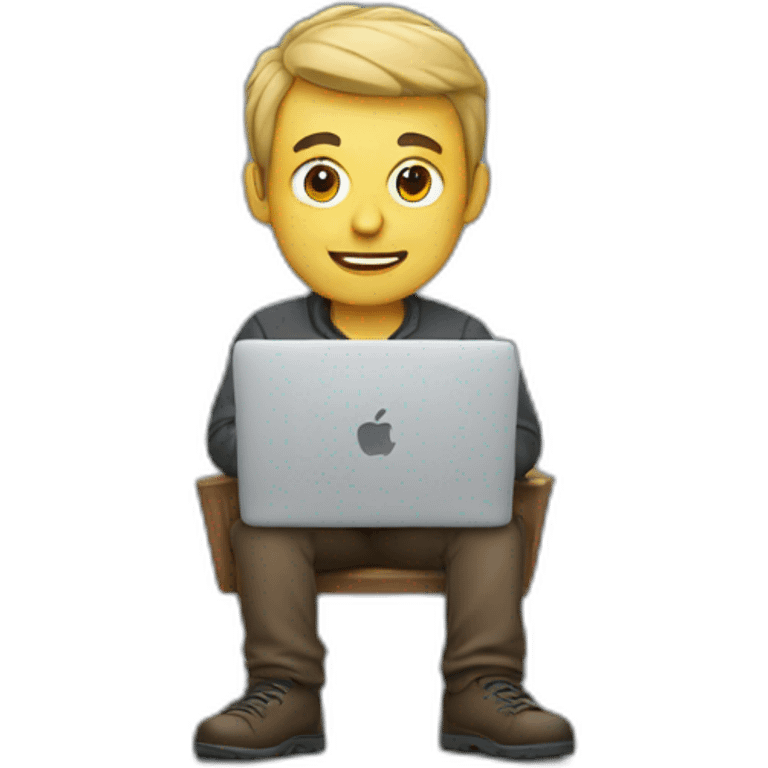 man with macbook emoji