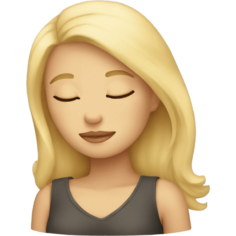 Blond girl sleeping emoji