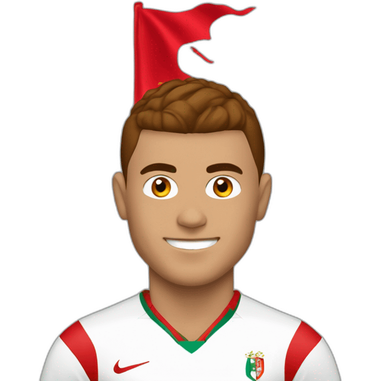 Ronaldo avec drapeau marocain emoji