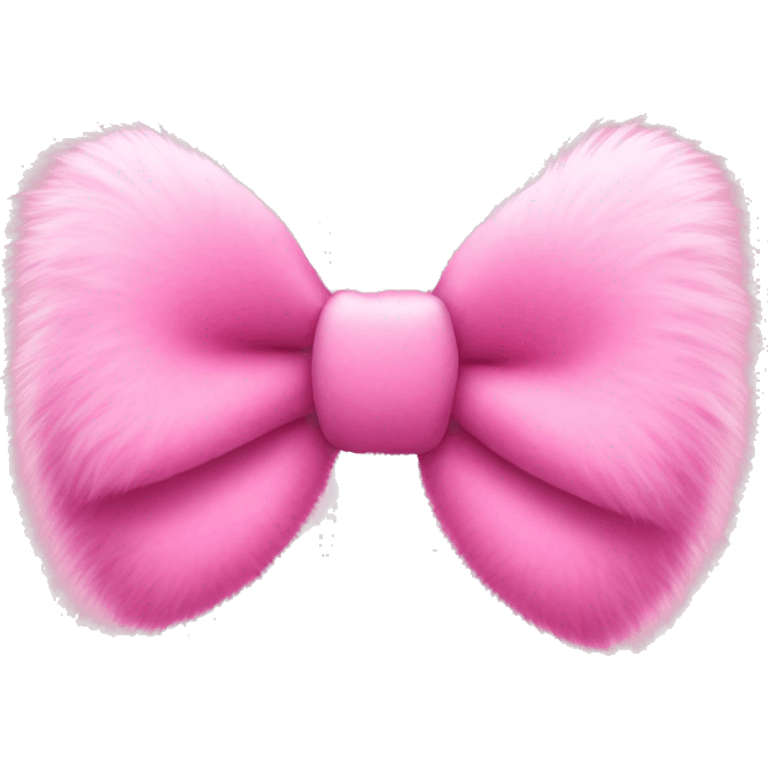 Pink fluffy bow emoji