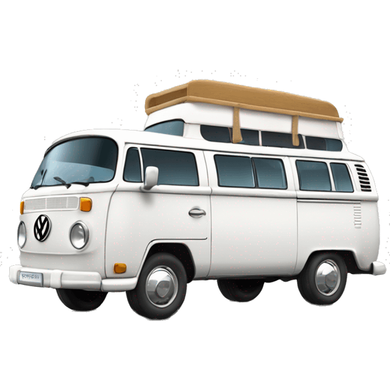 white VW Bay Window bus emoji