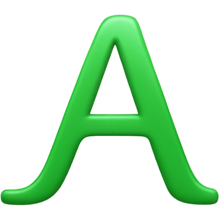 Green letter A emoji