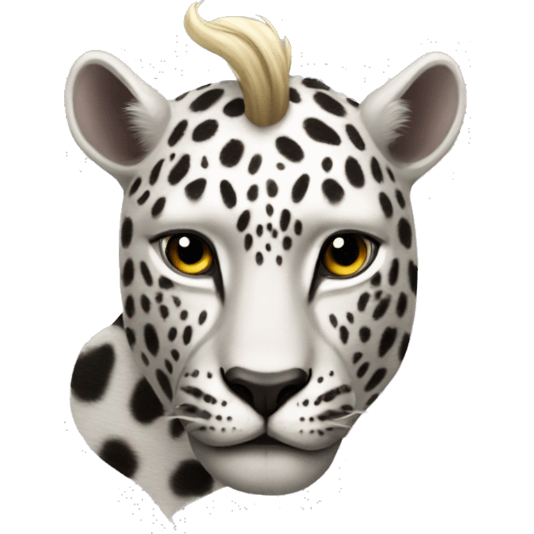 un unicorno leopardato emoji