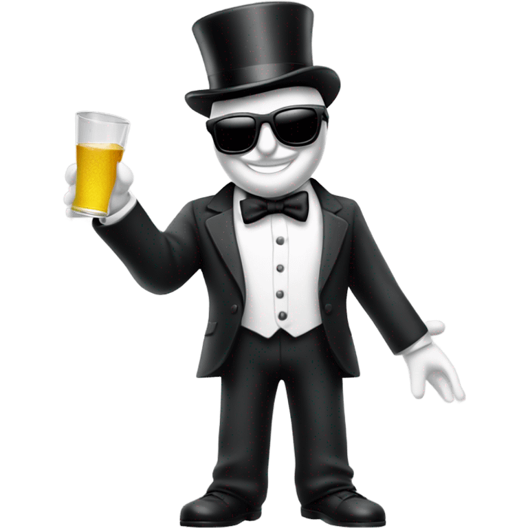 monopoly man celebrating in sunglasses, full body emoji