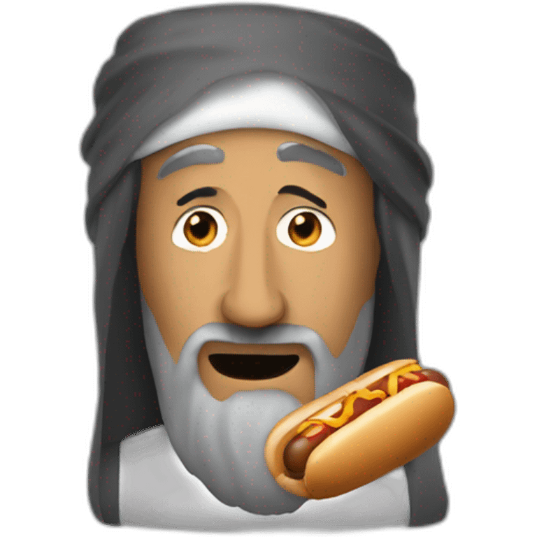 Bin laden with hot dog emoji