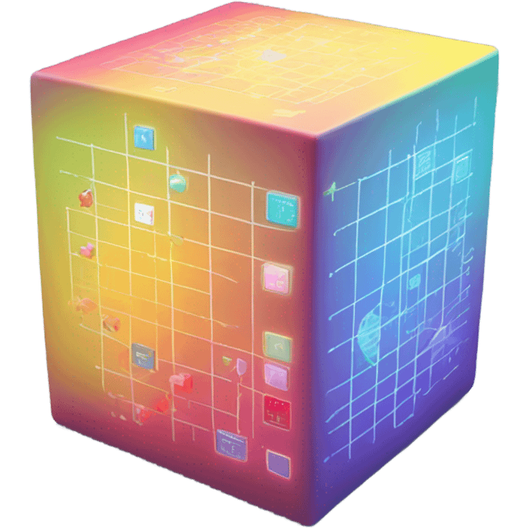 data digital cube emoji