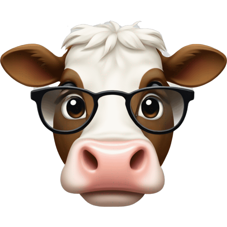 cow bow a lunette emoji