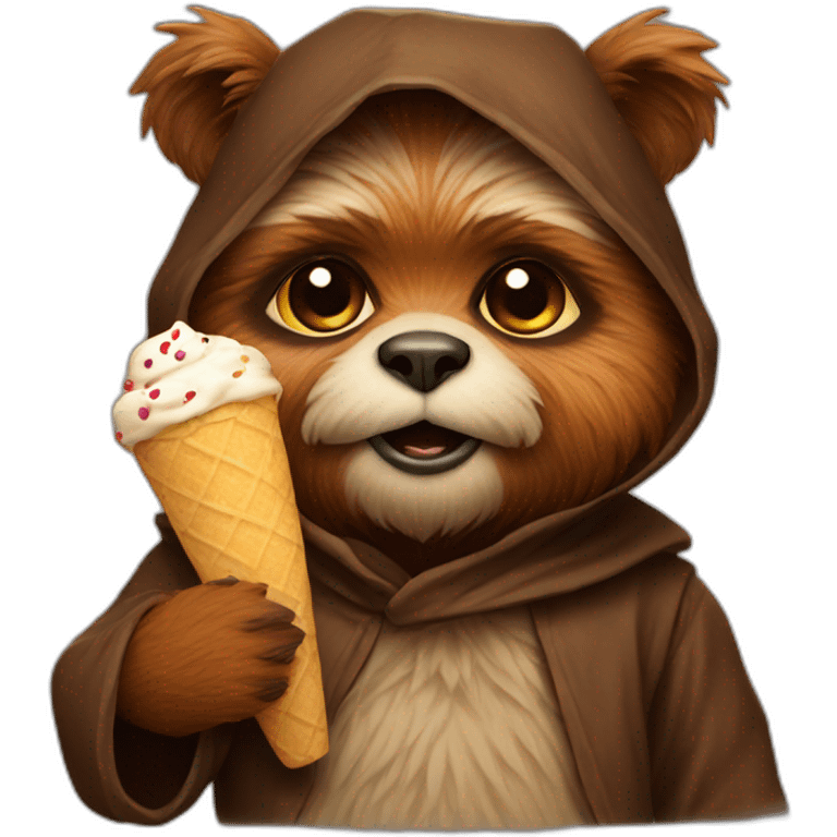 ewok holding icecream emoji