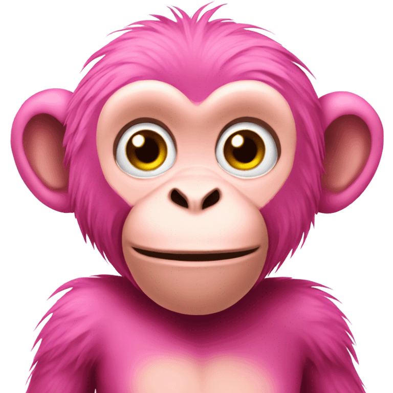 Pink monkey emoji