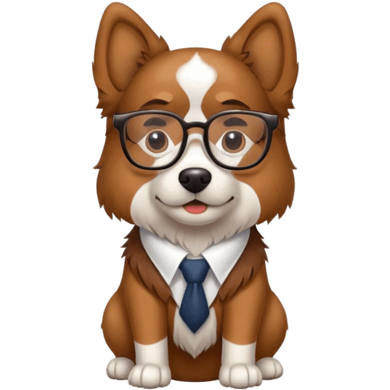 dog professor emoji