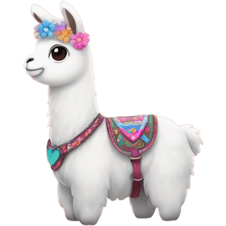 Valentines llama emoji