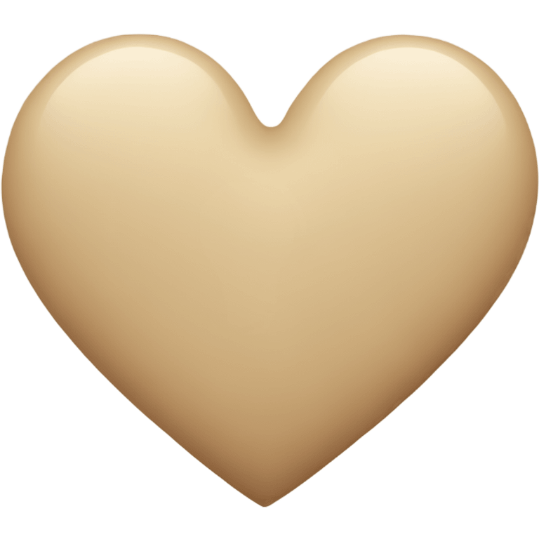 Beige heart emoji