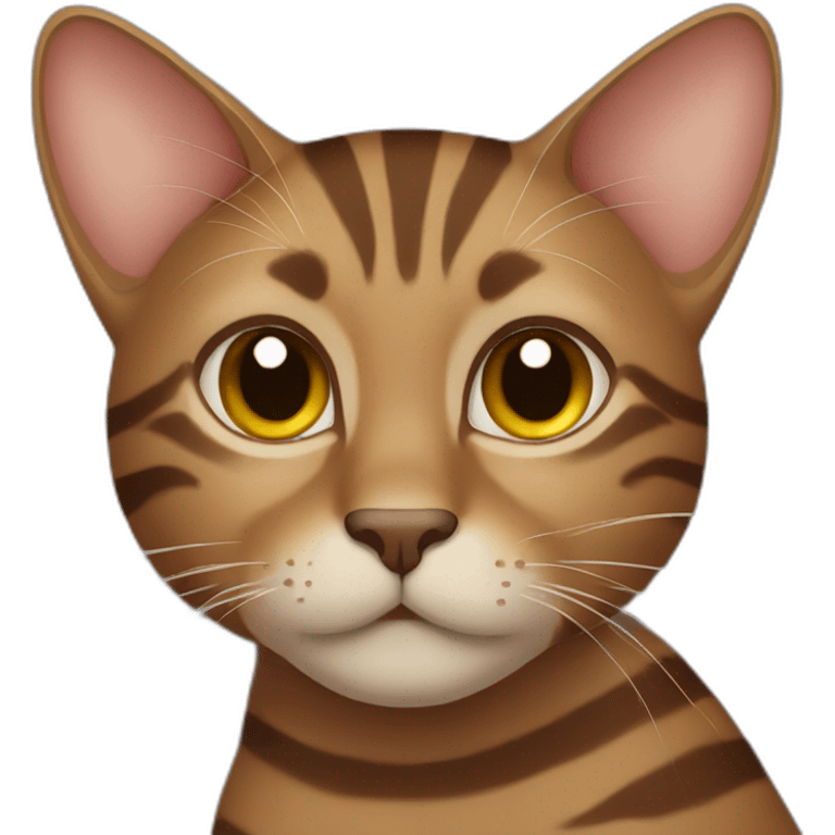 brown cat with dark brown stripes emoji