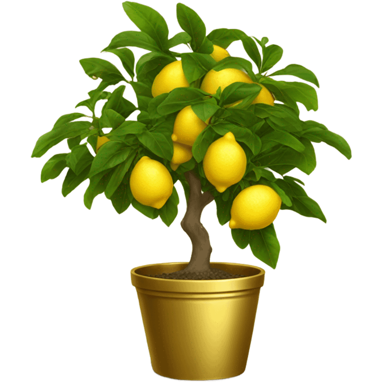 Lemon tree in gold pot emoji