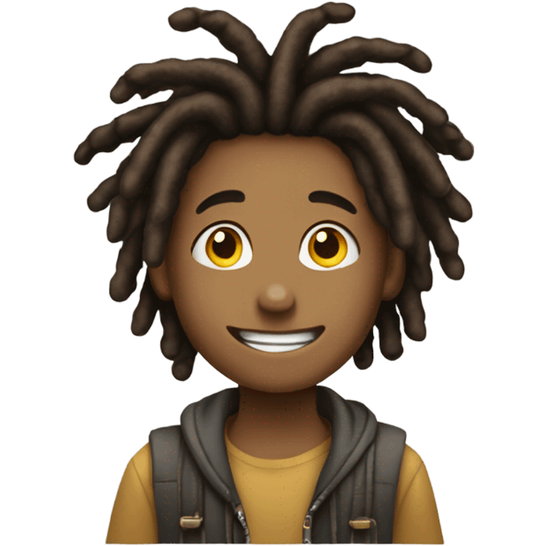 boy with dreads nonchalant  emoji