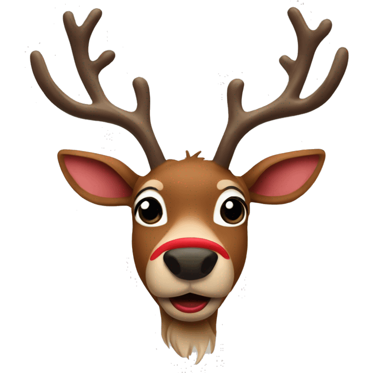 rudolf red nose reindeer  emoji